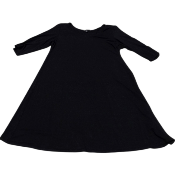 Eileen Fisher Short Sleeve Scoop Neck Minimalist Midi Dress - Picture 2 of 7